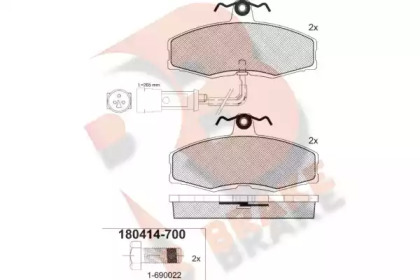 Комплект тормозных колодок R BRAKE RB0414-700