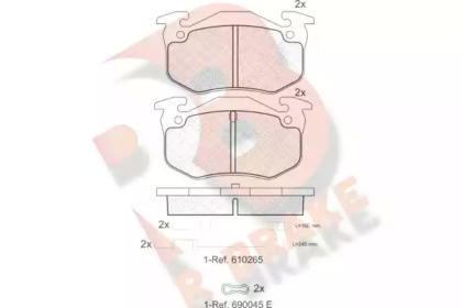 Комплект тормозных колодок R BRAKE RB0417-066