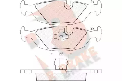 Комплект тормозных колодок R BRAKE RB0422