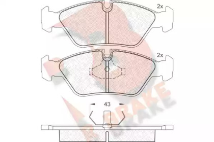 Комплект тормозных колодок R BRAKE RB0423