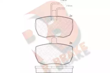 Комплект тормозных колодок R BRAKE RB0427