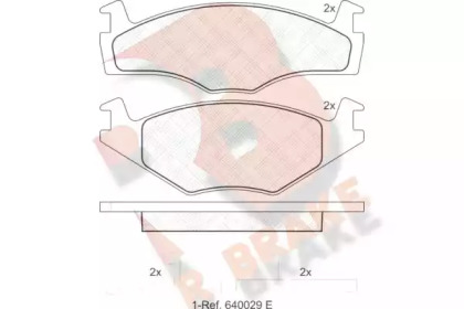 Комплект тормозных колодок R BRAKE RB0459