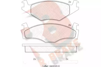 Комплект тормозных колодок R BRAKE RB0460