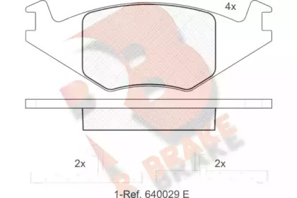 Комплект тормозных колодок R BRAKE RB0461