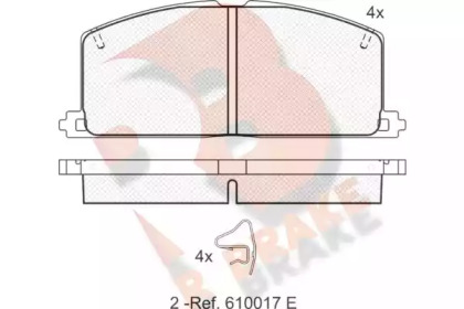 Комплект тормозных колодок R BRAKE RB0462