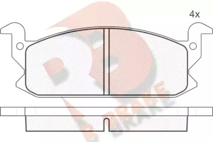 Комплект тормозных колодок R BRAKE RB0467