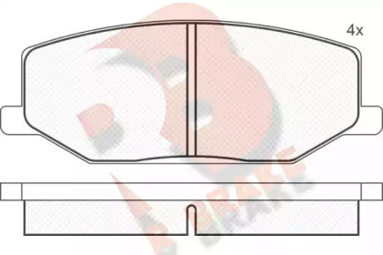 Комплект тормозных колодок R BRAKE RB0468