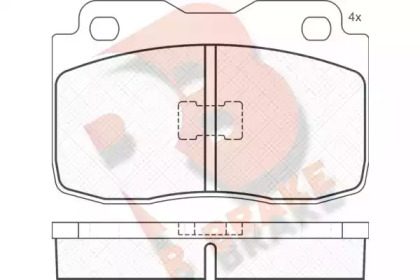 Комплект тормозных колодок R BRAKE RB0473