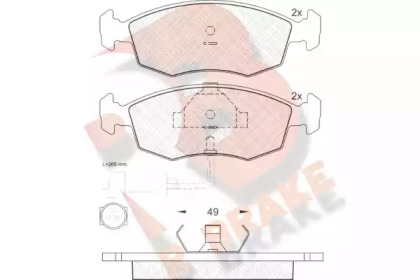 Комплект тормозных колодок R BRAKE RB0475