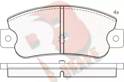 Комплект тормозных колодок R BRAKE RB0490