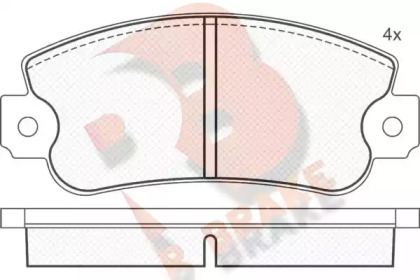 Комплект тормозных колодок R BRAKE RB0496