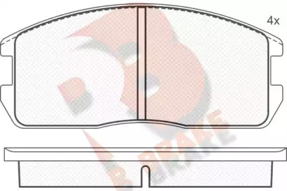 Комплект тормозных колодок R BRAKE RB0497