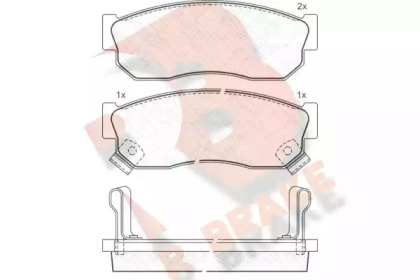 Комплект тормозных колодок R BRAKE RB0519