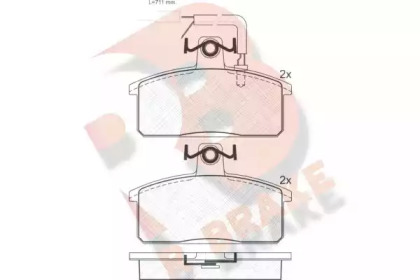 Комплект тормозных колодок R BRAKE RB0531