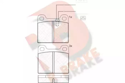 Комплект тормозных колодок R BRAKE RB0532