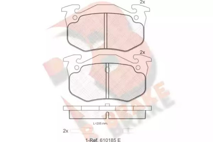 Комплект тормозных колодок R BRAKE RB0535