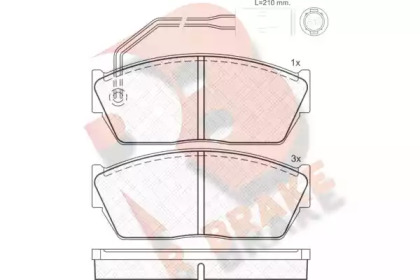 Комплект тормозных колодок R BRAKE RB0536