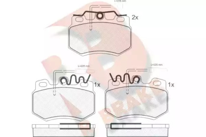 Комплект тормозных колодок R BRAKE RB0555