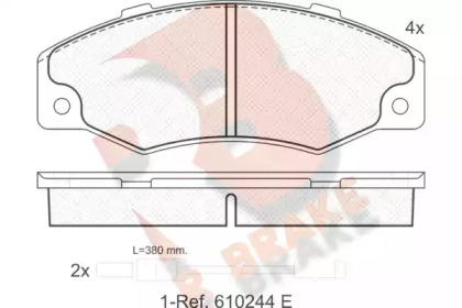 Комплект тормозных колодок R BRAKE RB0556