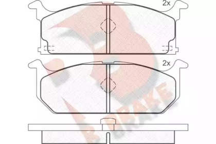 Комплект тормозных колодок R BRAKE RB0586