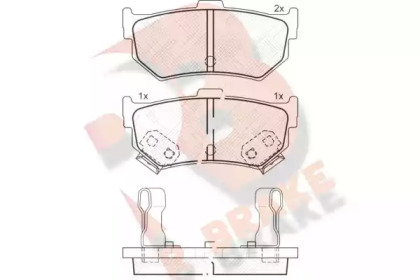 Комплект тормозных колодок R BRAKE RB0600