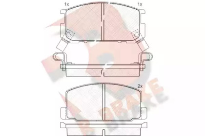 Комплект тормозных колодок R BRAKE RB0605