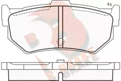 Комплект тормозных колодок R BRAKE RB0607