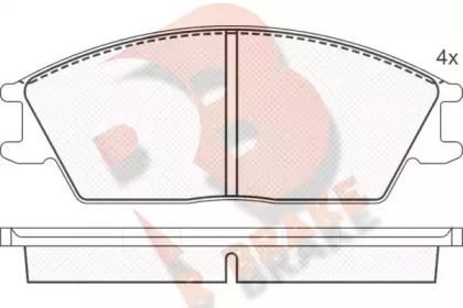 Комплект тормозных колодок R BRAKE RB0616