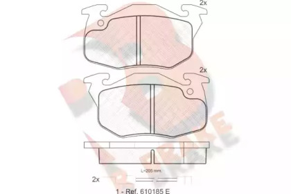 Комплект тормозных колодок R BRAKE RB0633