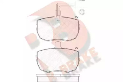 Комплект тормозных колодок R BRAKE RB0671