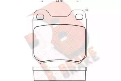 Комплект тормозных колодок R BRAKE RB0692