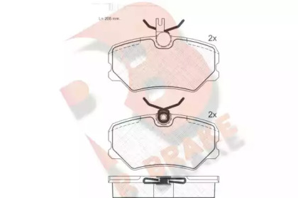 Комплект тормозных колодок R BRAKE RB0696