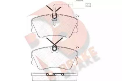 Комплект тормозных колодок R BRAKE RB0698