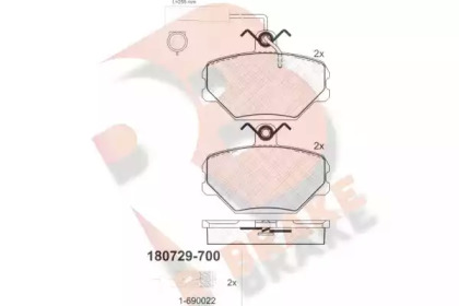 Комплект тормозных колодок R BRAKE RB0729-700