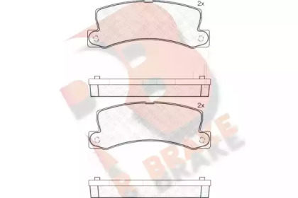 Комплект тормозных колодок R BRAKE RB0734