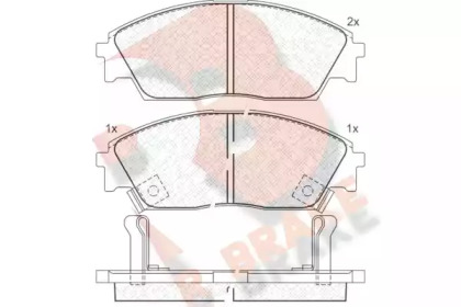 Комплект тормозных колодок R BRAKE RB0755