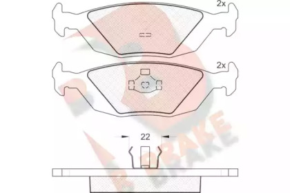 Комплект тормозных колодок R BRAKE RB0775