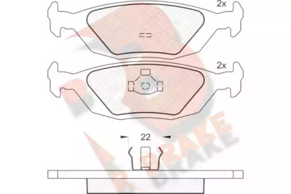 Комплект тормозных колодок R BRAKE RB0778