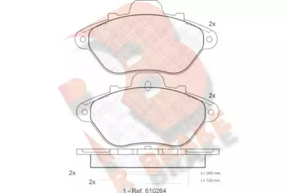 Комплект тормозных колодок R BRAKE RB0779