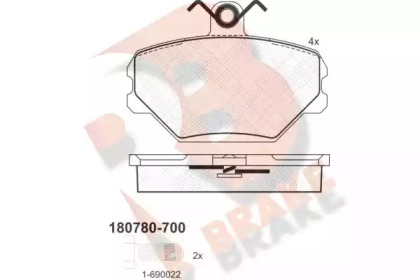 Комплект тормозных колодок R BRAKE RB0780-700