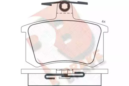 Комплект тормозных колодок R BRAKE RB0784