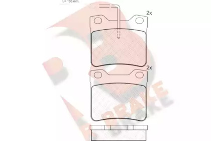 Комплект тормозных колодок R BRAKE RB0787