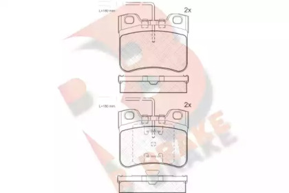 Комплект тормозных колодок R BRAKE RB0788