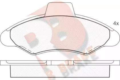 Комплект тормозных колодок R BRAKE RB0790