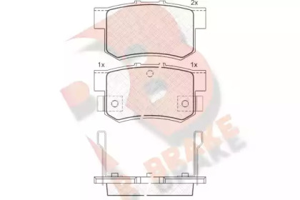 Комплект тормозных колодок R BRAKE RB0798