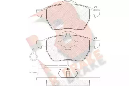 Комплект тормозных колодок R BRAKE RB0808