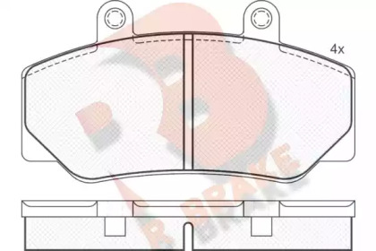 Комплект тормозных колодок R BRAKE RB0837