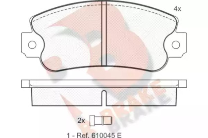 Комплект тормозных колодок R BRAKE RB0838