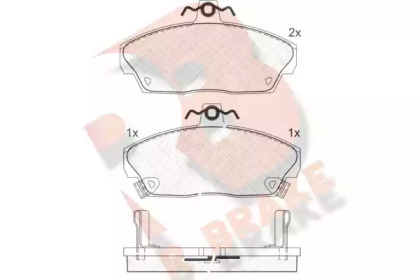 Комплект тормозных колодок R BRAKE RB0860