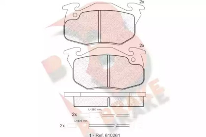 Комплект тормозных колодок R BRAKE RB0864